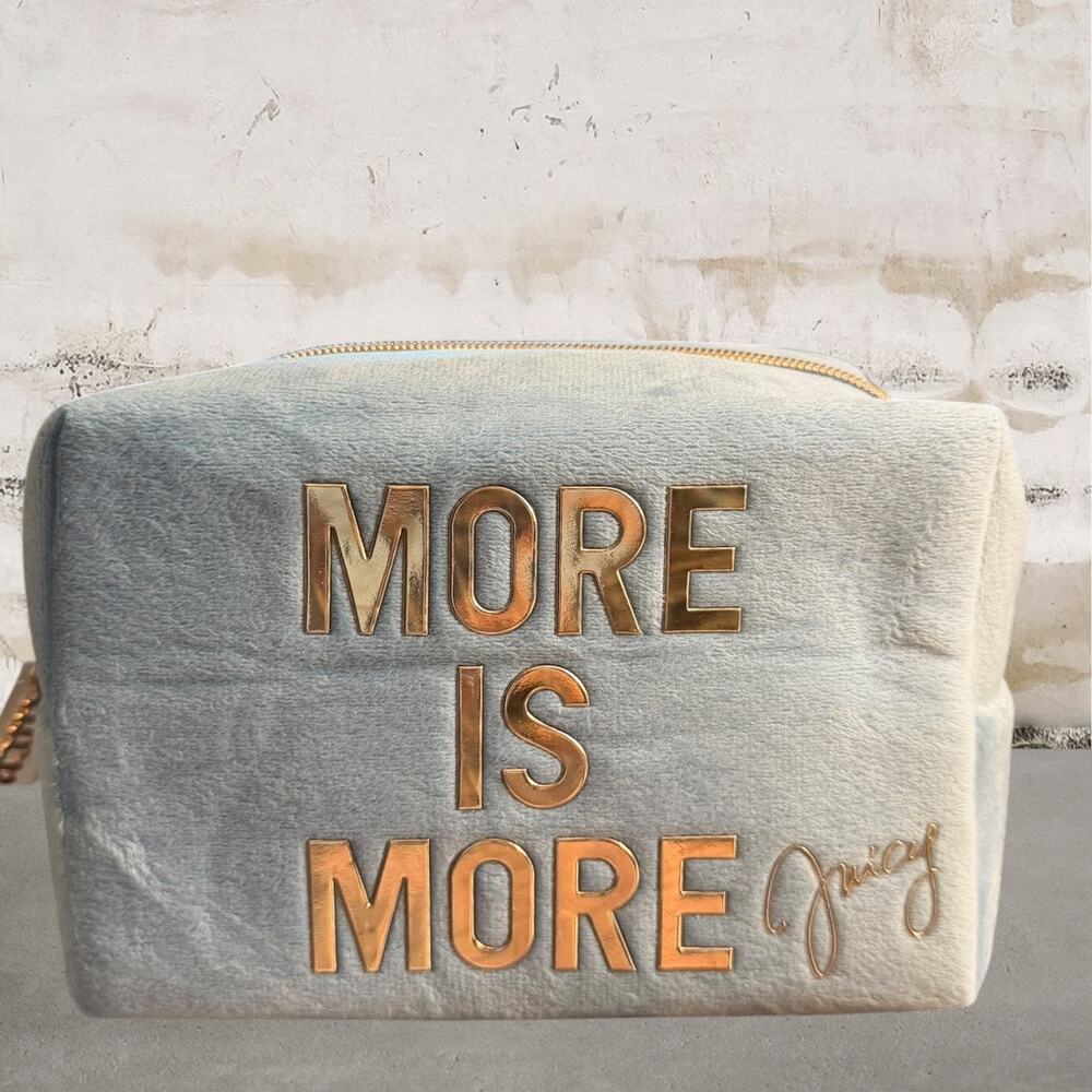 Juicy Couture "MORE IS MORE" Cosmetic Bag NWT